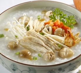 Cháo gà xé + gỏi 